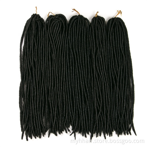Pure Color 18 Inch Braids Straight Locs 24 Strands/Piece Crochet Braids Hair Extension Synthetic Hair Dreadlocks Braids